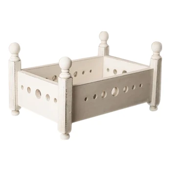

Portable Accessories Gift Multifunctional White Wooden Props Posing Photo Studio Newborn Baby Photography Bed Cute Small Doll