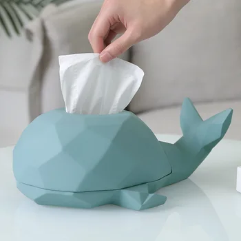 

Modern minimalist creative drawer tray home decor living room dining room tissue box Nordic geometric origami animal ornaments