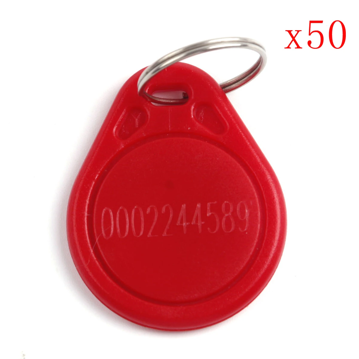50PCS125KHZ Смарт ID карта контроля доступа ручной Брелок RFID TK4100 EM4100 контроль доступа время карты стикер брелок - Цвет: Красный