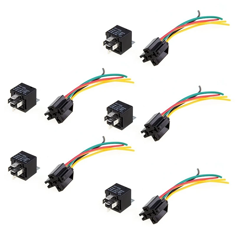 5 ретранслятор реле 5 Pin12V 30/40A+ 5 кабель Разъем для автомобильные