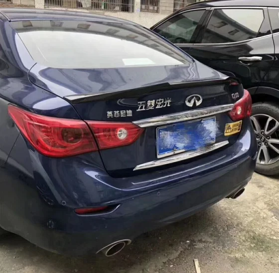 For Infiniti Q50 Q50S Spoiler lip wing rear trunk spoiler M4 style carbon fibre Material Car Rear Wing Rear Spoiler For Infiniti Q50 Spoiler+UP