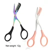 12 Color Eyebrow Trimmer Scissor With Detachable Comb Facial Hair Removal For Eyebrow Facial Trimming Tweezer Makeup Beauty Tool 1