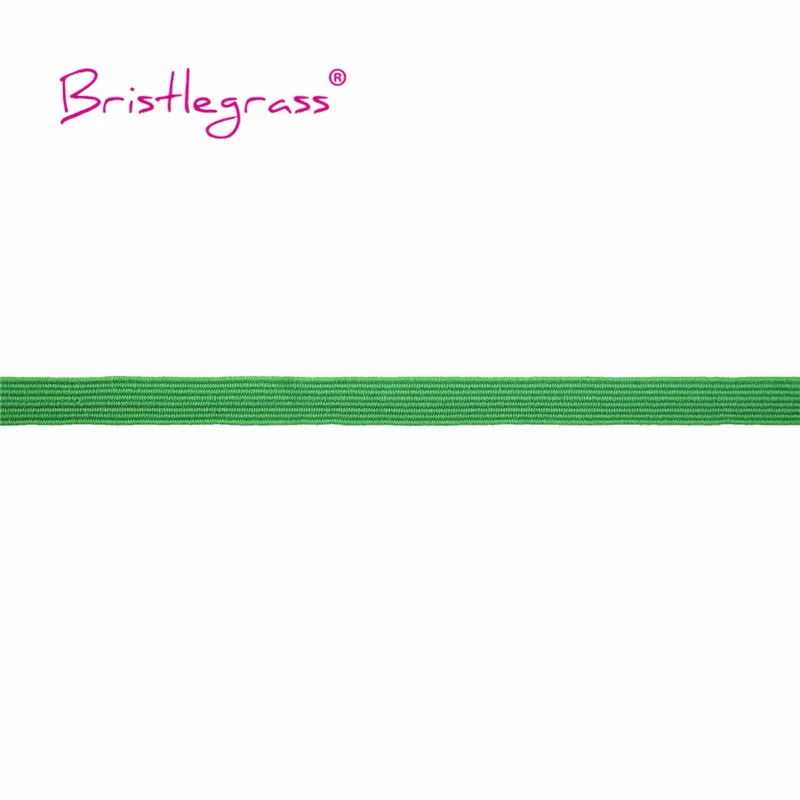 Bristlegrass Glitter Elastic Cord – 6mm Flat Skinny Band for DIY Sewing & Craft Projects