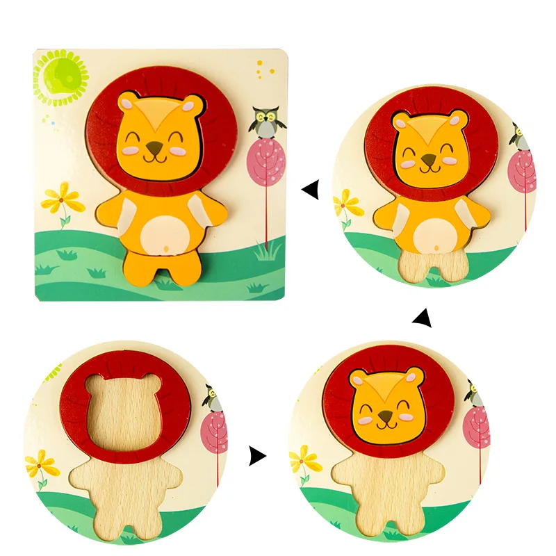 Деревянные игрушки juguetes головоломки brinquedos игрушки животные 3 D головоломки детские деревянные развивающие игрушки jouet детские игрушки 3 шт./лот