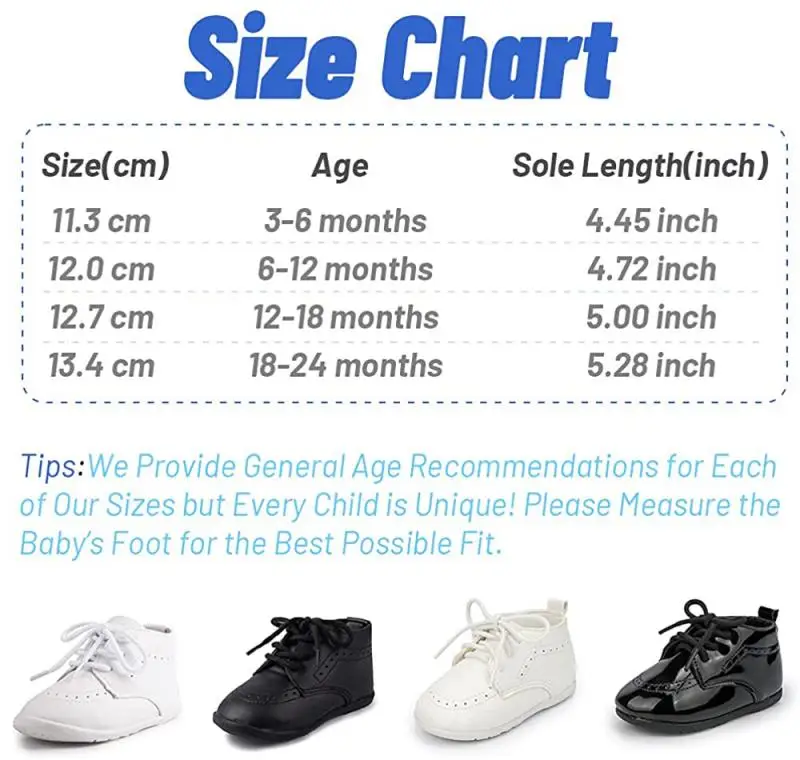 Newborn Baby Shoes Baptism Wedding Loafers Brogue Pu Leather Toddler First Walkers Rubber Soft Sole Anti-Slip Infant Moccasins