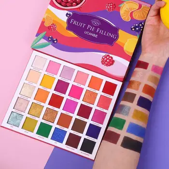 

30 Colors Fruit Pie Filling Eye Shadow Palette Makeup Kit Vibrant Bright Glitter Shimmer Matte Shades Pigment Eyeshadow