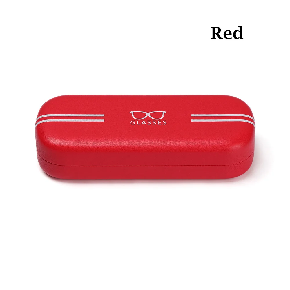 red 1 шт. Модная Портативная жесткая оправа, коробка для очков, яркие цвета, Чехол для очков, металлические очки, защитные очки, аксессуары - Цвет: red