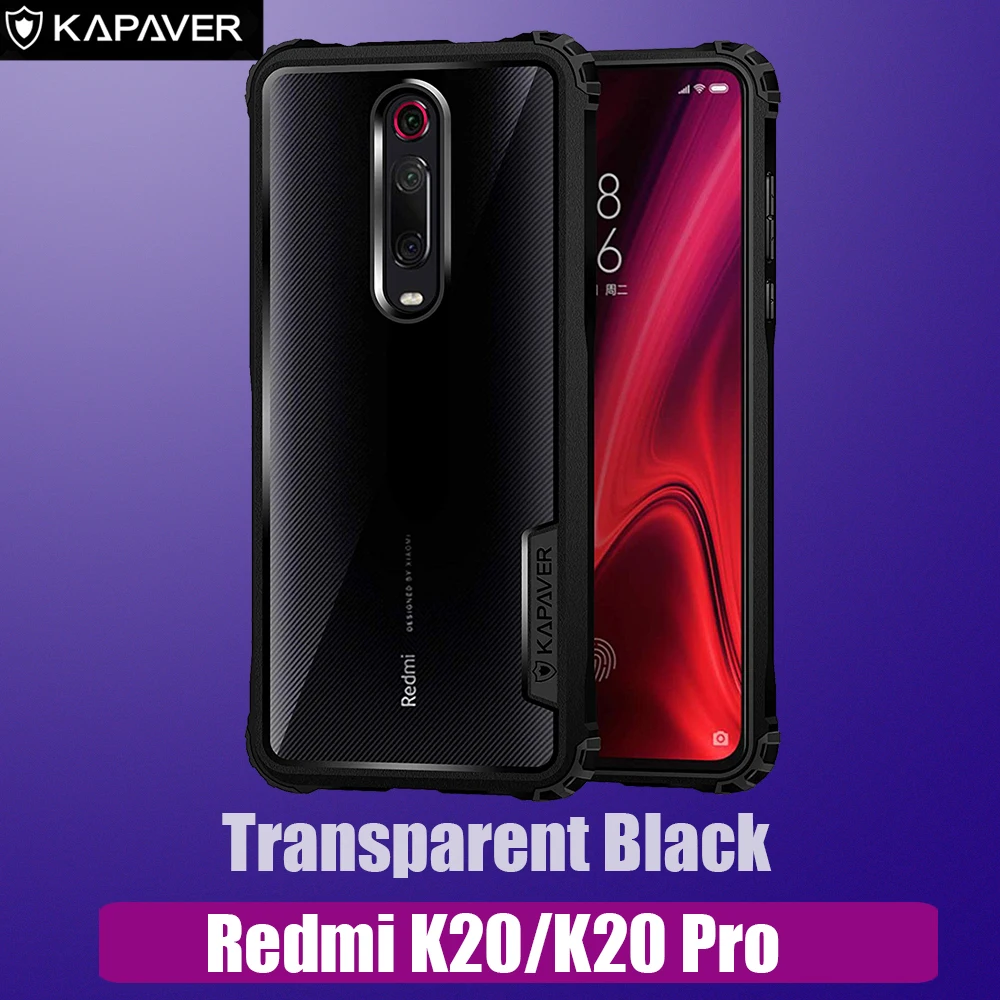Capaver Прозрачный чехол для телефона для Xiao mi Red mi note 8 K20/K20 Pro чехол Гибридный ТПУ противоударный бампер Капа mi MAX3 PocoPhone F1
