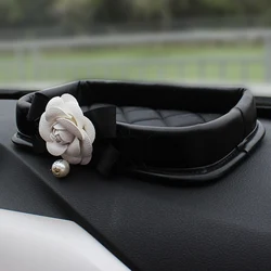 Camellia Crystal Leather Car Interior Accessories Set (Storoge box 1pcs)