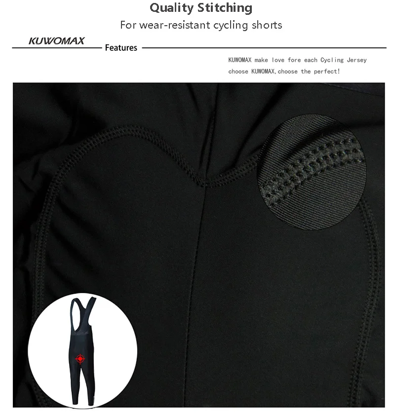 NEW Cycling Jerseys Set Cycling Clothing Long Sleeves Racing MTB Bicycle Suit Maillot Bike Clothing Ropa Ciclismo KUWOMAX