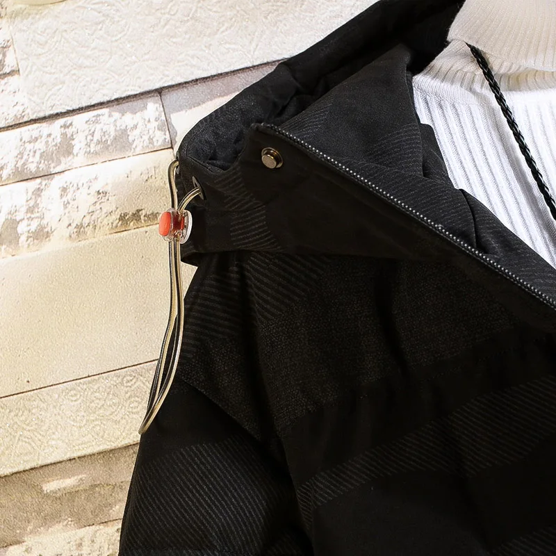 Зимняя короткая куртка мужская теплая Толстая Модная парка Мужская однотонная Повседневная Свободная хлопковая верхняя одежда с карманами GA528
