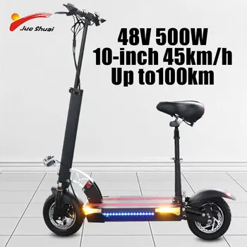 

Electric Scoote 48V 500W Lithium Battery for Adult 10inch Duty Free EU UK US Adult Electric Skateboard High Power E Kick Scooter