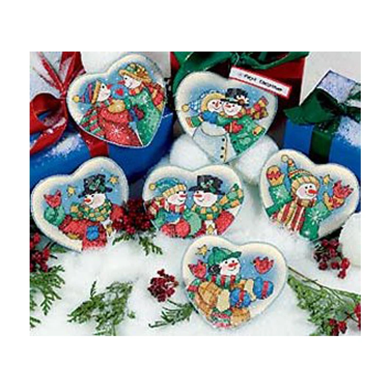 Snowman Hearts Ornaments Love Ornament dim 08731
