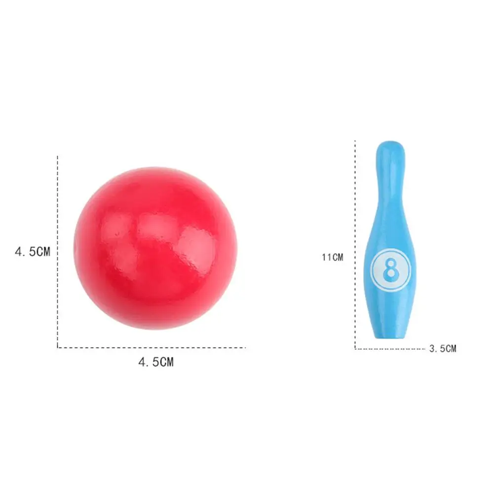 12 шт./компл. деревянный цветной набор для боулинга 10 контактов 2 ...