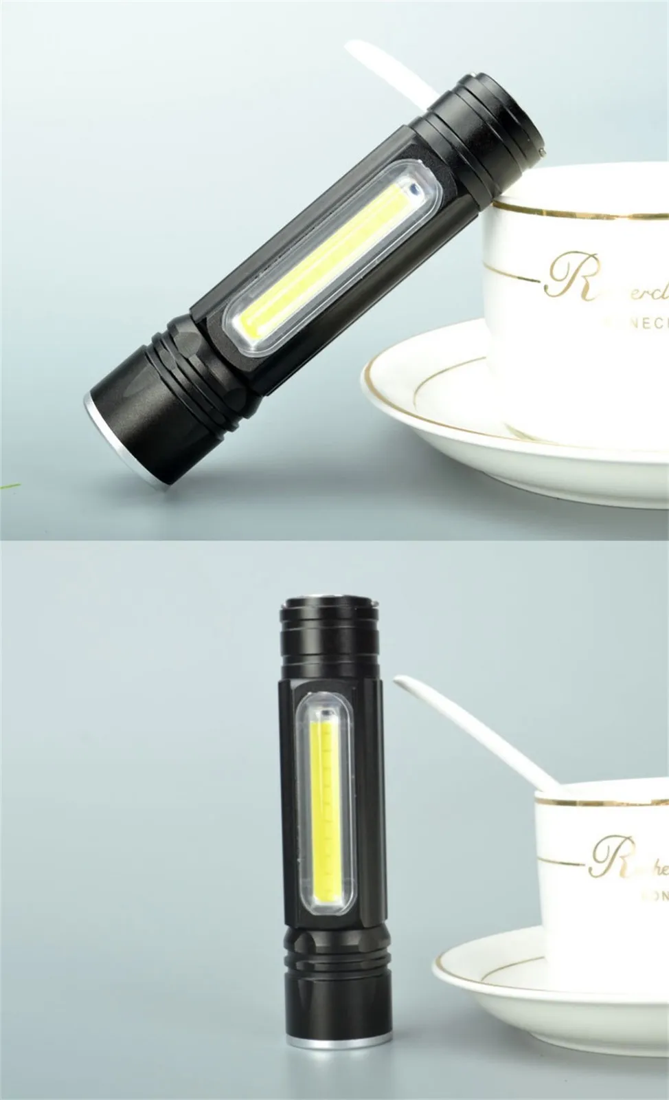 T6 Cob Led Tacticals Usb Перезаряжаемый масштабируемый флэш-светильник фонарь лампа светильник для кемпинга открытый флэш-светильник для охоты ночной езды светильник