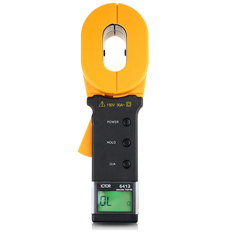 VICTOR instrument VC6412 зажим Цифровой Измеритель сопротивления заземления тестер молниеносной защиты может измерять ток