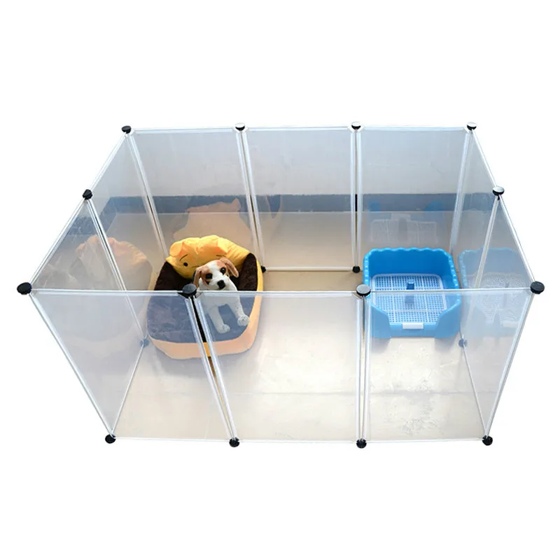 犬フェンスペットのベビーサークルdiy自由に組み合わせる動物猫クレート洞窟多機能睡眠演奏小屋のための犬 Houses Kennels Pens Aliexpress