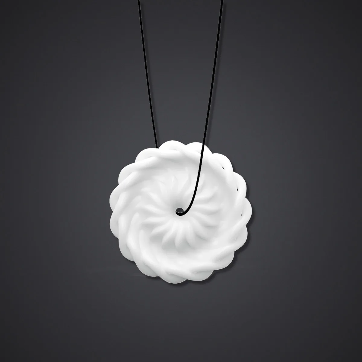 Snowflake Pendant 3 Tomfeel 3D Printed Jewelry Original Design Unique Model - Цвет: Белый