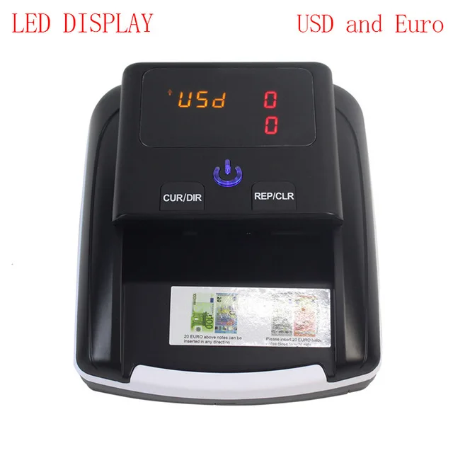 LED display IQD/RUB портативный детектор поддельных банкнот евро и USD Conterfeit детектор денег детектор валюты - Цвет: LED display