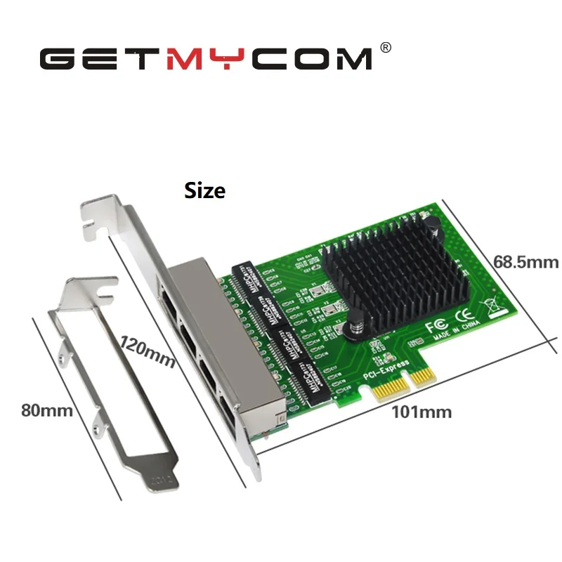 

Сетевая карта 10/100/1000M PCI-E PCI Express 4 порта Gigabit Ethernet до 4-х Гигабитного LAN адаптера сетевая карта Ethernet для настольных компьютеров