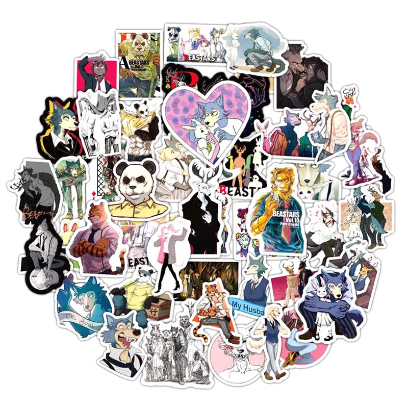 10/30/50 unids/pack BEASTARS japonés pegatinas de anime para coches, motos de agua tazas de los juguetes de los niños equipaje patinetas computadoras