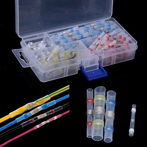 

100pcs Boxed Heat Shrink Waterproof Insulation Tin Solder Tube Series Group Combine Terminal