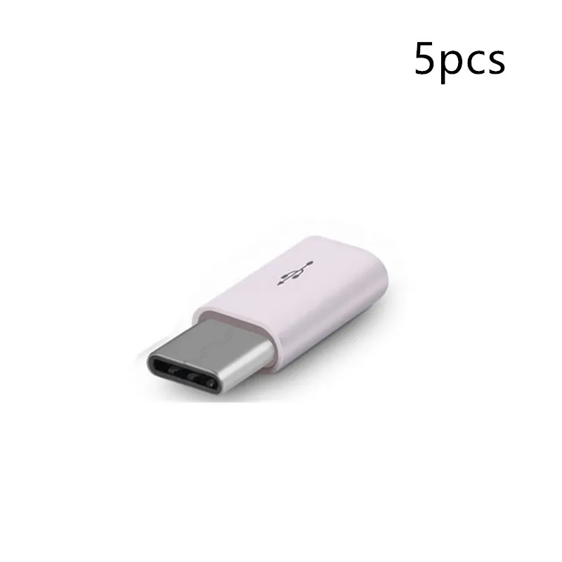 5 шт. изысканный маленький Micro Usb Мужской к type-c женский Microusb к type C удобный Общий адаптер конвертер для huawei samsung - Цвет: 5pcs(White)