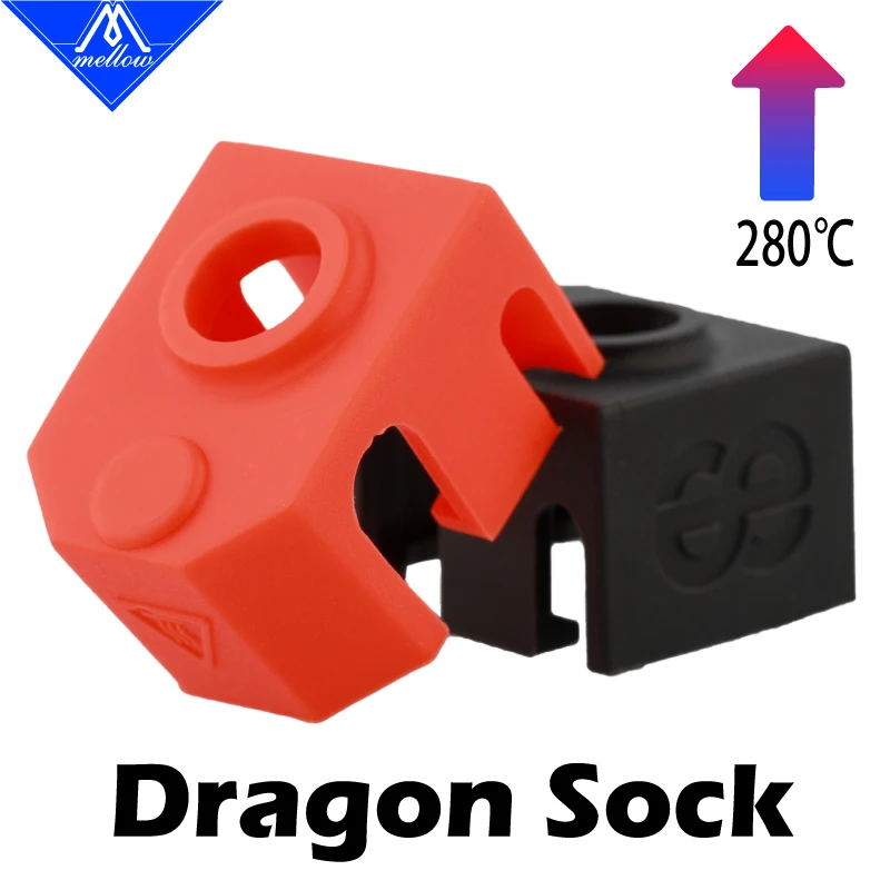 Mellow Phaetus Dragão Silicone Meias para Impressora 3d Hotend Proteção de Temperatura para Voron 0.4 1.5 2.2 2.4 Dragon Heater Block