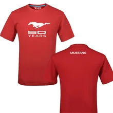 Футболка из хлопка с забавным логотипом Mustang, летняя повседневная футболка унисекс, футболки b
