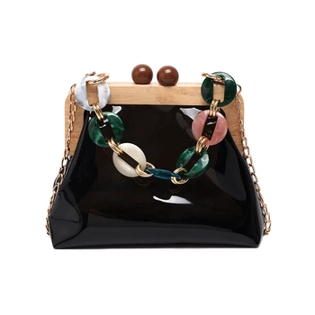 

Acrylic Chain Women Shoulder Messenger Bags Luxury Handbags Women Bags Designer Candy Color PVC Transparent Handbags And Purses