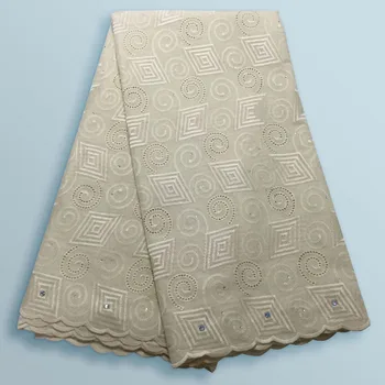 

High Quality Swiss Voile Laces Switzerland Cotton African Dry Cotton Lace Fabric Hollow Out Nigerian Voile Lace 5Yard 03