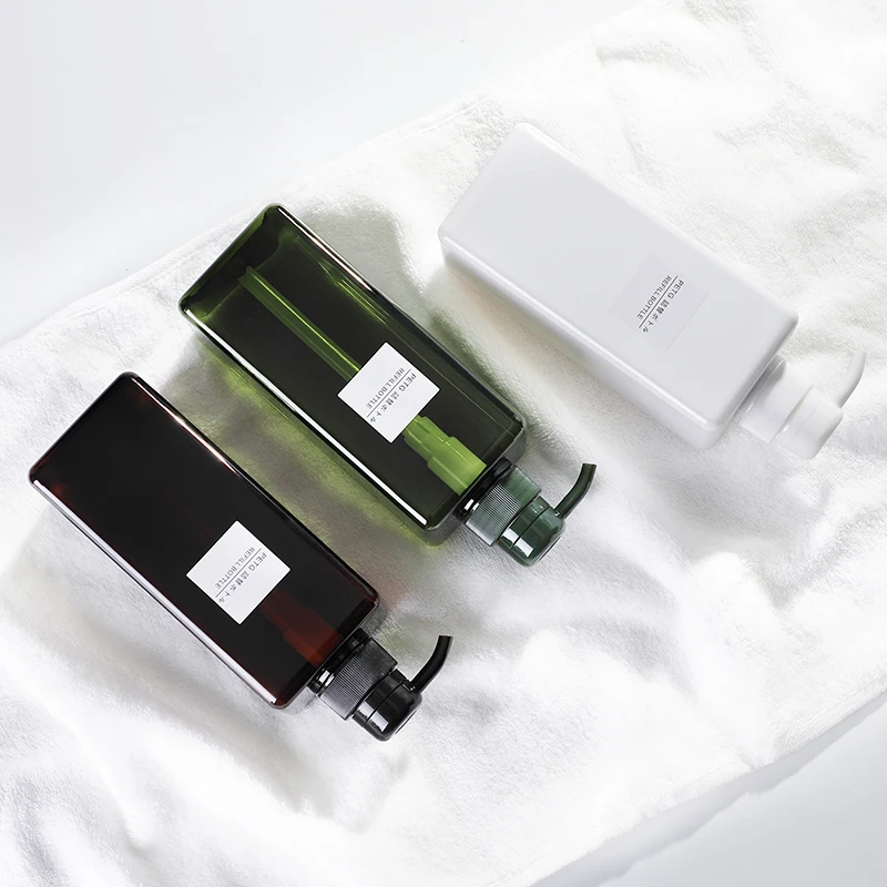 Travel Plastic Square Bottle Dispenser 250/450/650ml empty bathroom liquid soap lotion shower gel dispenser bottle soap dispenser refillable bottle soap dispenser bottle refillable plastic bottles plastic lotion bottle