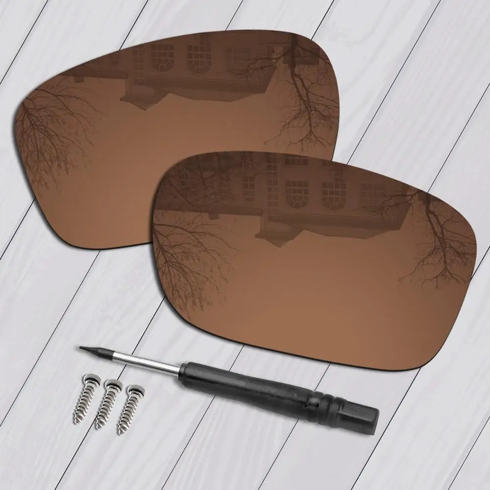 Bronze Brown E.O.S поляризованные улучшенные Сменные линзы и черная отвертка и винты для солнцезащитных очков Oakley Twoface OO9189-несколько вариантов - Цвет линз: Bronze Brown
