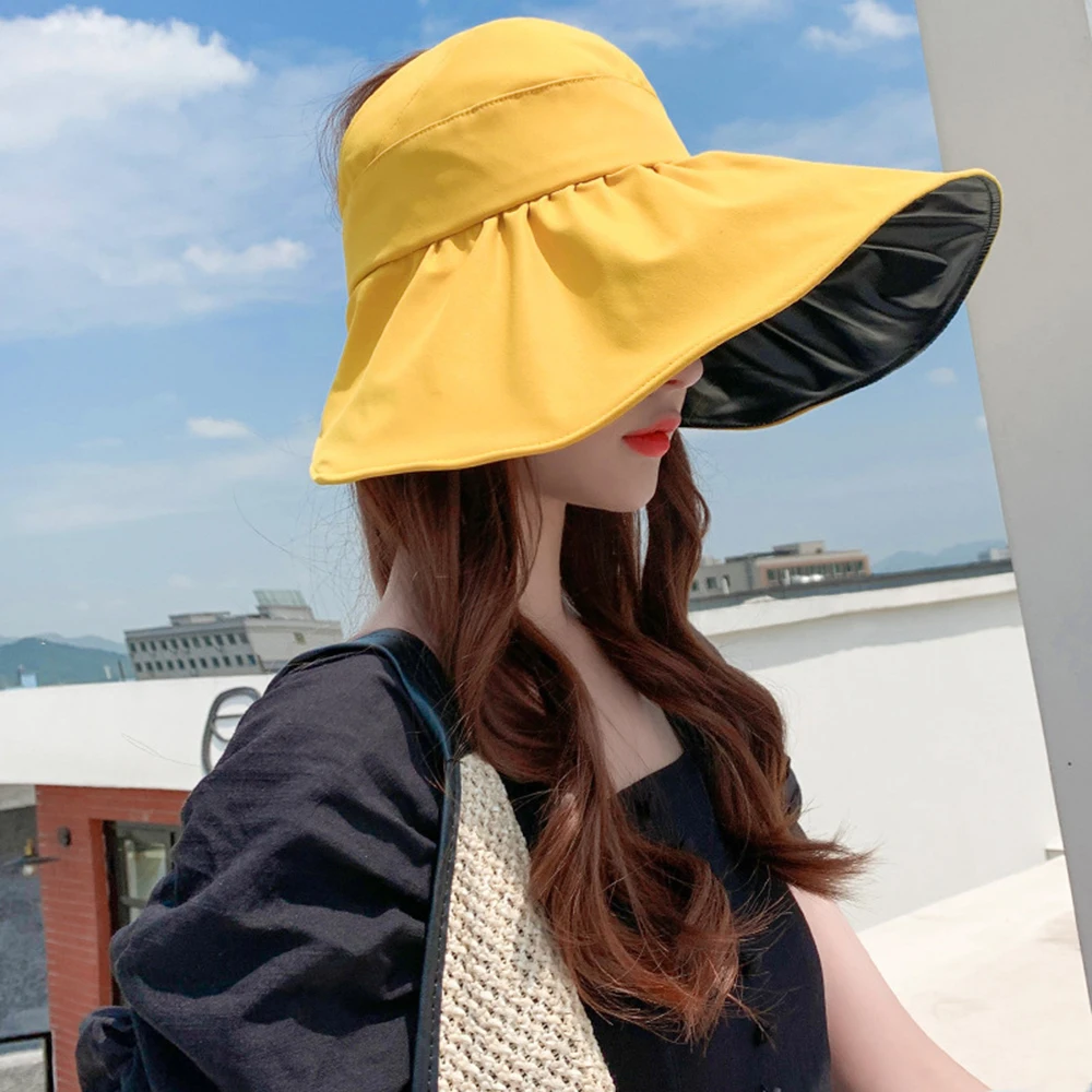 

Top Hollow Breathable Sun Hat Female Camping Visor Fisherman Covering Face Big Brim Beach Fedoras Panama Women Bucket Hat