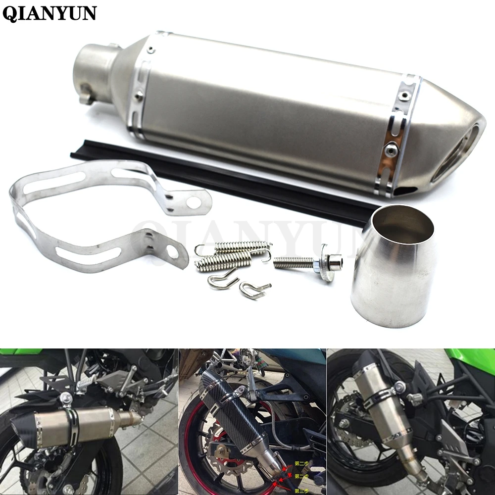 

Free Shipping Universal Motorcycle Modified Scooter Exhaust Muffle pipe For Yamaha MT-01 MT-03 MT-07 MT-09/SR/FZ-07 FZ-09 MT-10