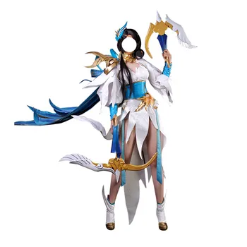

Hot Game!!!King of Glory New Skin Yuji Cosplay Costume Ancient style White Sexy Dressfull sets A