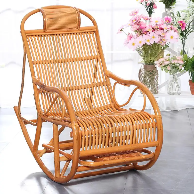 

Rattan Rocking Chair Adult Rocking Chair Lunch Break Rattan Chair Leisure Chair Balcony Leisure Lounge Chair Elderly Rocking Cha