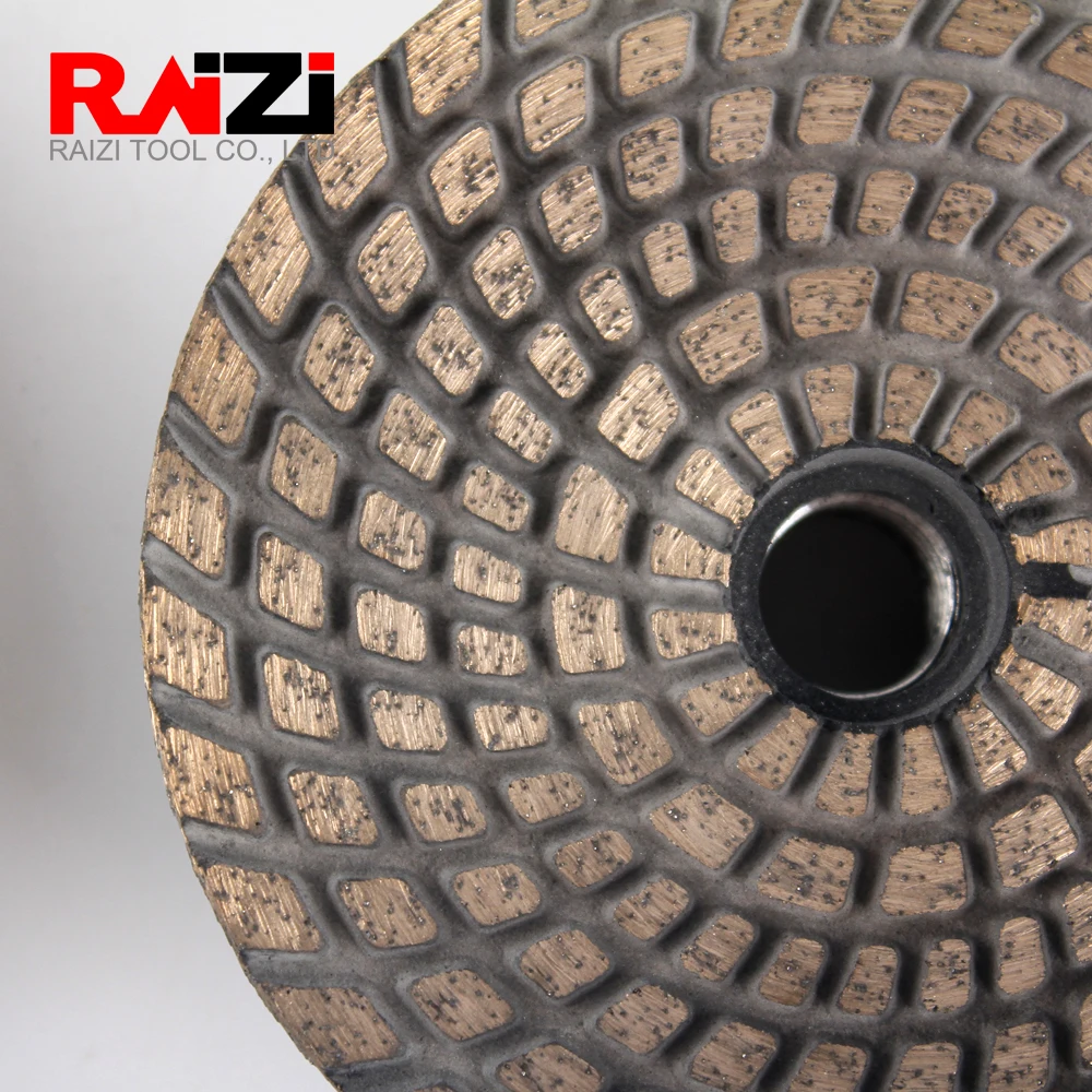 Raizi 4 inch metal bond sintered diamond grinding wheel/disc with adapter for granite with M14,5/8
