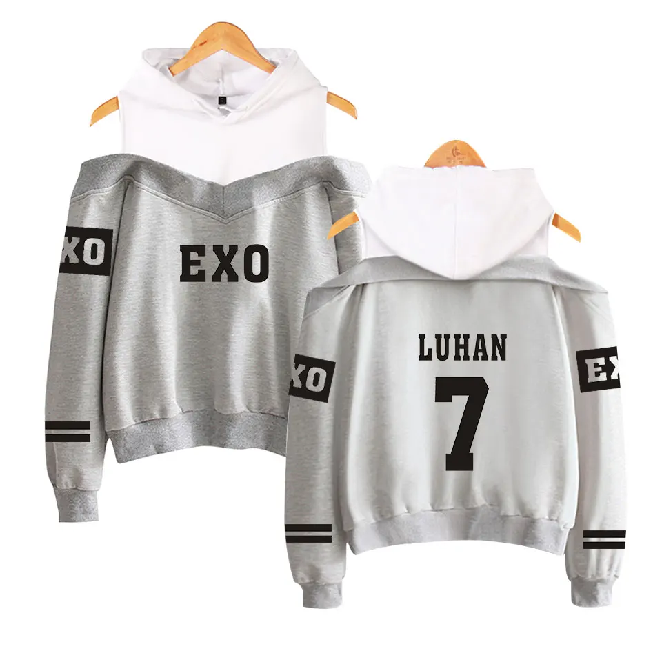 Новинка EXO KPOP Женские худи и толстовки Модные мужские толстовки KPOP Одежда для девочек Корейский спортивный топ