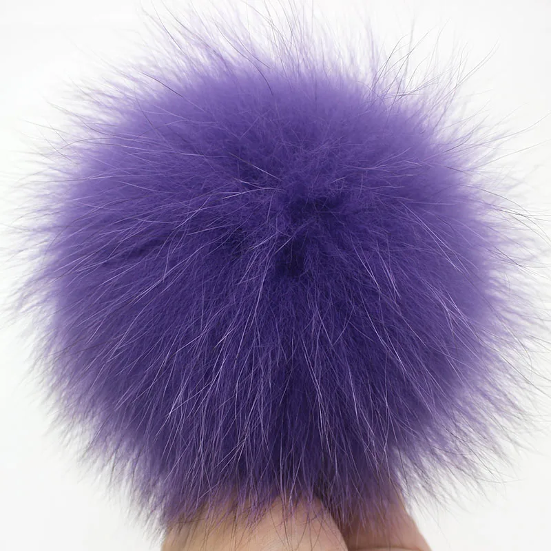 Fox pompom14 Пушистые Помпоны из лисьего меха с кнопкой 12-15 см DIY лисий мех Mulit цветной натуральный мех помпон для шарфов шляпа и сумка аксессуары - Color: Fox pompom14