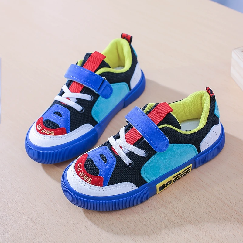 

Children's shoes 2019 spring and autumn new breathable children's canvas shoes boys and girls sports color shoes