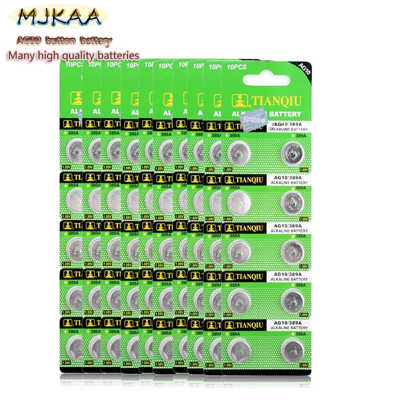 Низкая цена,, 200 шт, новинка, 1,55 в AG10, Кнопочная батарея LR54 LR1130 L1131 389 189, щелочная батарея для часов, пульт дистанционного управления