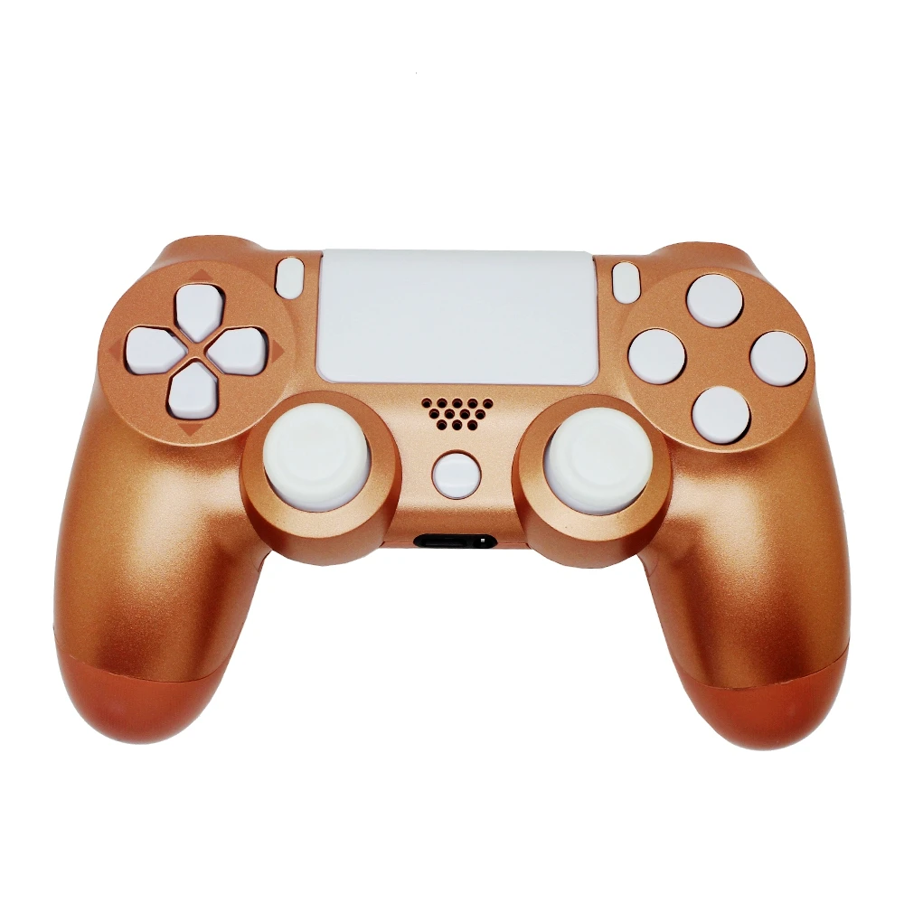 

OURSTEAM Replacement Plating Front + Back Housing Shell + Buttons for PS4 040 Game Controller
