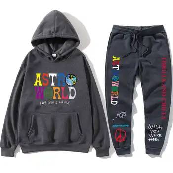 

Travis Scott astromir hope you are here hoodies fashion letters astromir sweatshirt streetwear + pants male pullover sweatshirt
