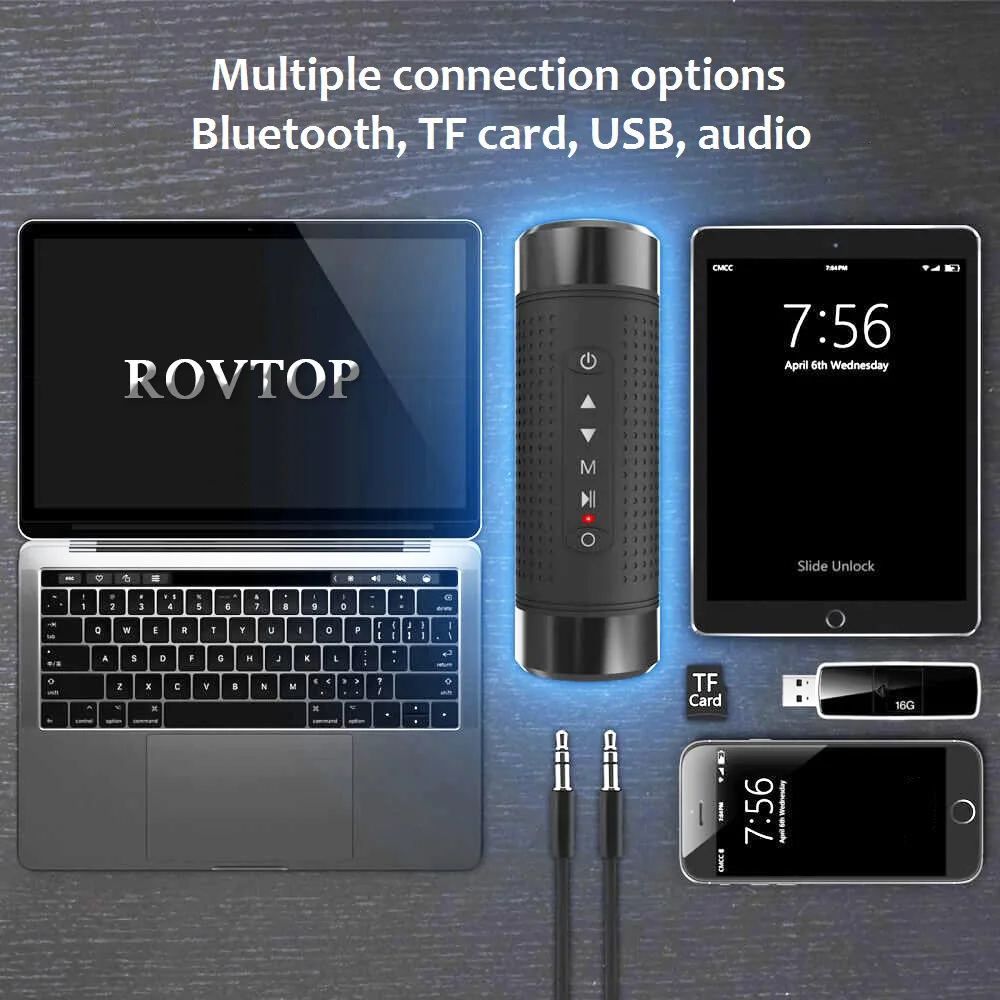 Портативный Bluetooth беспроводной динамик открытый фонарик для компьютера Музыка FM радио TF карта аудио динамик стерео бас динамик s