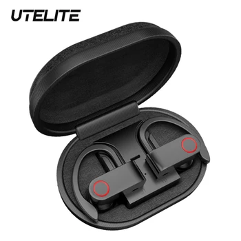 

UTELITE Sports Wireless Earphone Bluetooth Headphone Ear Hook with Microphone Waterproof Running Noise Cancelling Stereo Earbuds