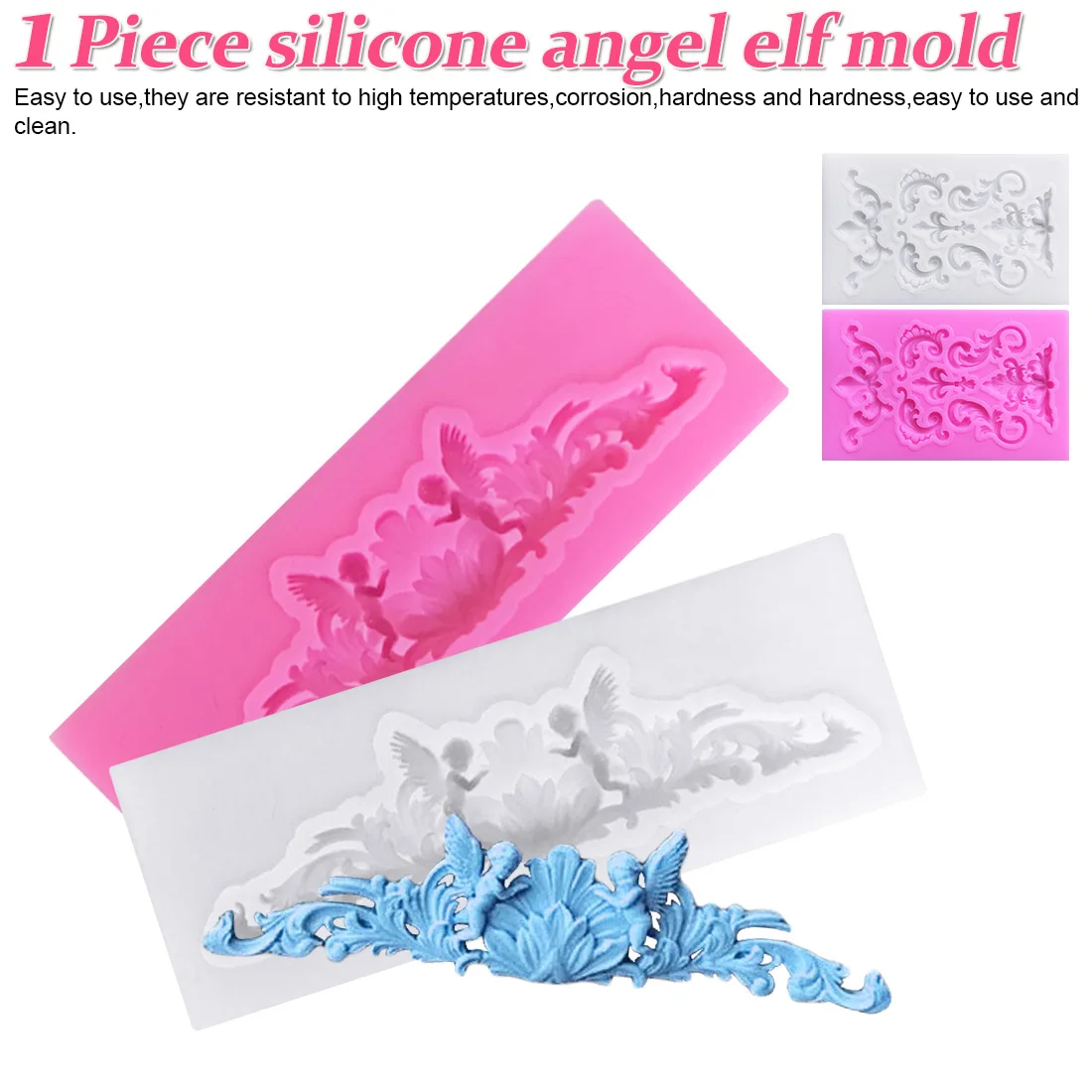 

1pcs Hot Sale Europe Vintage Relief Border Cake Silicone Mold DIY Sugar Craft Fondant Mold Cake Decorating Tools Gum Paste Mold
