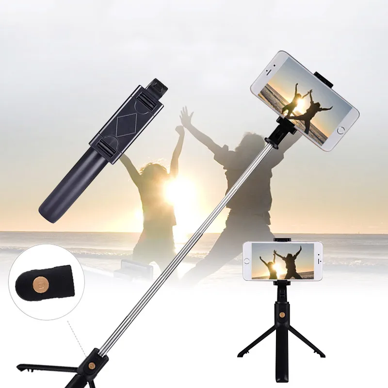 

Bluetooth Extendable Selfie Stick Tripod with Detachable Wireless Remote for iPhone Samsung OUJ99