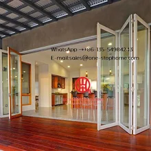 Межкомнатные перегородки для комнат Звукоизолированные изолированные алюминиевые двустворчатые двери, двустворчатые двери для гостиной
