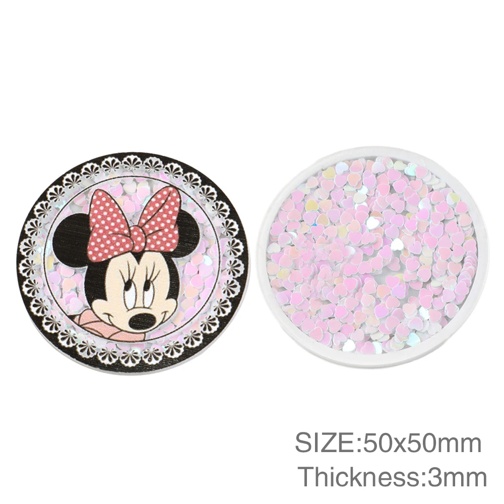 50x50mm Новые животные зыбучие фрукты прозрачный пластик смолы с блестками DIY сделать заколки для волос аксессуары ручной работы, 25Yc7983 - Цвет: 50x50mm